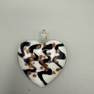 Heart-Shaped Glass Pendant
